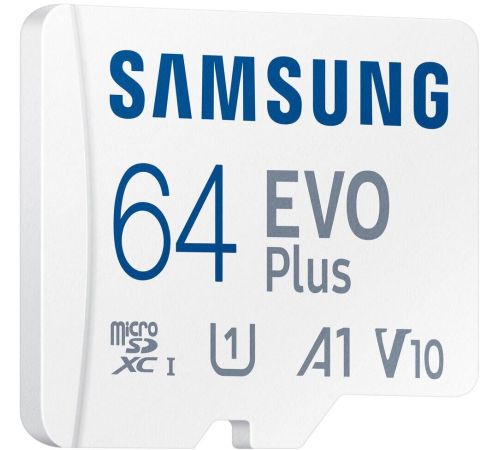 Карта памяти Samsung EVO Plus 2021 microSDXC 64GB с адаптером