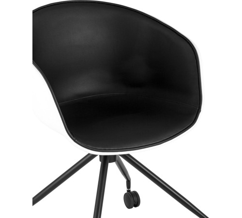 Офисное кресло Stool Group Libra SL-7040ZB пластик белый/экокожа черный