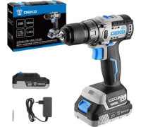 Дрель-шуруповерт Deko ZKCD20V One+ 084-1003 с 2-мя АКБ, кейс
