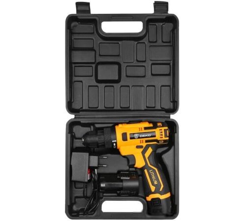 Дрель-шуруповерт Deko Banger SET 3 063-4130 с 2-мя АКБ, кейс