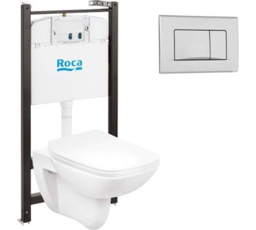 Унитаз подвесной Roca Debba 893104970 + 8901130B2 с кнопкой