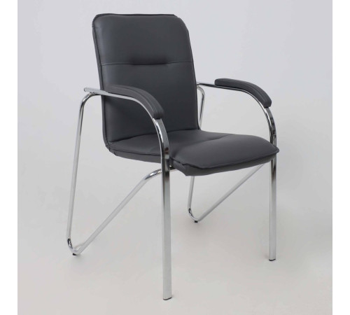 Офисный стул AksHome Samba Aks-1 Pegasso темно-серый/подлокотники мягкие