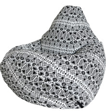 Кресло-мешок Flagman Груша Мега XXXL Г3.8-10 белый/черный