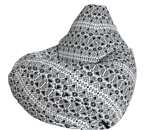 Кресло-мешок Flagman Груша Мега XXXL Г3.8-10 белый/черный