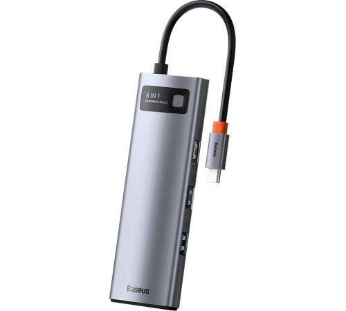 Док-станция Baseus Metal Gleam Series 8-in-1 Multifunctional Type-C HUB Docking Station CAHUB-CV0G
