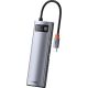 Док-станция Baseus Metal Gleam Series 8-in-1 Multifunctional Type-C HUB Docking Station CAHUB-CV0G