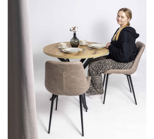 Стул Алвест AV 405 песочная замша Kiprus 03/черный