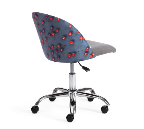 Кресло TetChair Melody Botanica 08 cherry/29 ткань/флок, серый