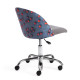 Кресло TetChair Melody Botanica 08 cherry/29 ткань/флок, серый