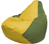 Кресло-мешок Flagman Груша Макси Г2.1-259 оливковый/желтый