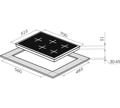 Варочная панель MAUNFELD EGHE.75.33CB.R/G