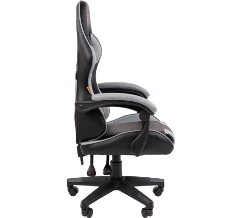 Игровое геймерское кресло CHAIRMAN Game CH29 экокожа черный/серый