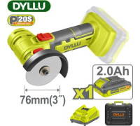 Угловая шлифмашина Dyllu DTLAP573 с 1-им АКБ, кейс