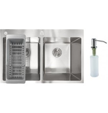 Кухонная мойка Stellar Decor S7850-2S-D сатин