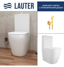Унитаз напольный Lauter Vortex 2110012VF + гигиенический душ Rainix 21LT7714GL