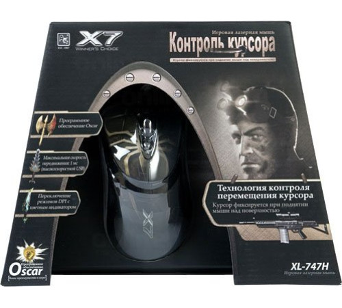 Игровая мышь A4Tech XL-747H черный/коричневый