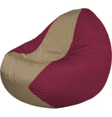 Кресло-мешок Flagman Classic К2.1-246 бордовый/бежевый темный