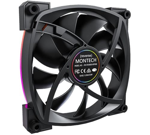Вентилятор для корпуса Montech RX140 PWM Reverse черный