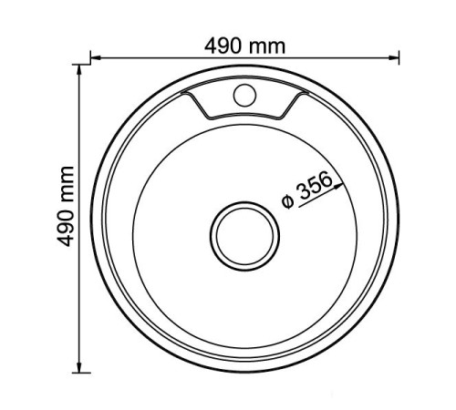 Кухонная мойка Mixline 528182 полированная, 0.6 мм