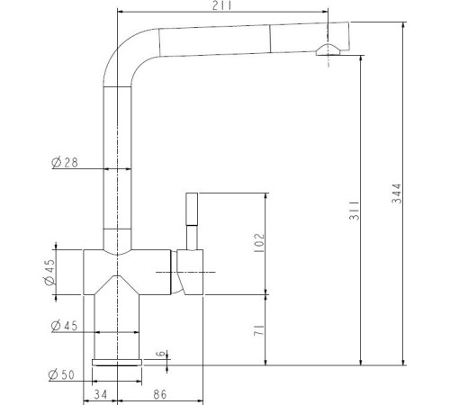 Смеситель ZorG Titan Premium PVD gold