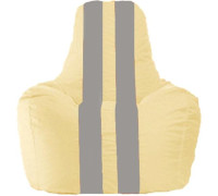 Кресло-мешок Flagman Спортинг С1.1-140 светло-бежевый/серый