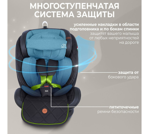 Детское автокресло Sweet Baby Suburban 360 Isofix 0-36 черный/зеленый