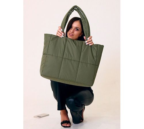 Женская сумка MT.style ТОУТ-1 из водоотталкивающей ткани хаки
