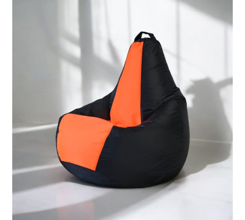 Кресло-мешок Mio Tesoro Груша Kombo XXL GF-130x85-CHO черный/оранжевый