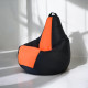 Кресло-мешок Mio Tesoro Груша Kombo XXL GF-130x85-CHO черный/оранжевый