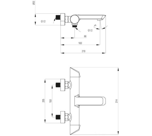 Смеситель Deante Arnika Titanium BQA D10M