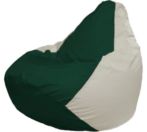 Кресло-мешок Flagman Груша Макси Г2.1-76 белый/зеленый темный