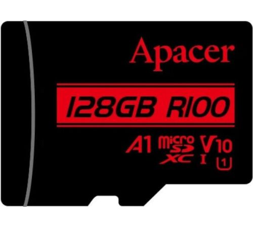 Карта памяти Apacer microSDXC AP128GMCSX10UB-R 128GB с адаптером