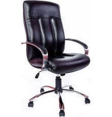Офисное кресло Деловая обстановка Даллас Хром СХН кожа черный