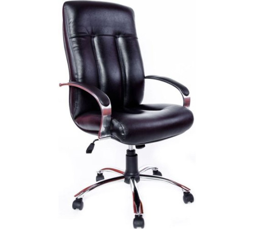 Офисное кресло Деловая обстановка Даллас Хром СХН кожа черный