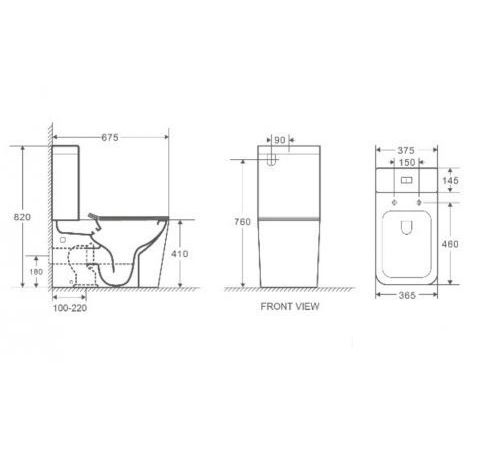 Унитаз WeltWasser Gelbach 001 XL GL-WT белый глянец