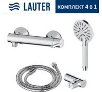 Смеситель Lauter Velvet 21СК9696С с лейкой Relexa Nevada 21S10146
