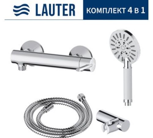 Смеситель Lauter Velvet 21СК9696С с лейкой Relexa Nevada 21S10146