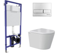 Унитаз подвесной Berges Wasserhaus Vita Rimless 043371 с сиденьем