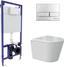 Унитаз подвесной Berges Wasserhaus Vita Rimless 043371 с сиденьем