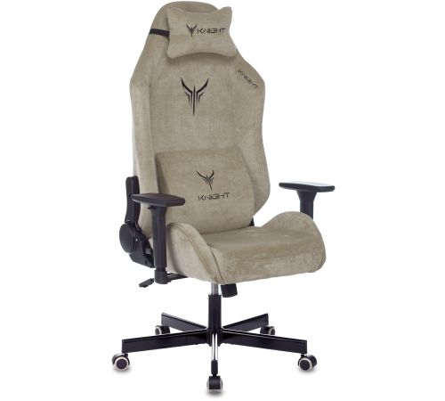 Игровое геймерское кресло Knight N1 Fabric бежевый Light-21