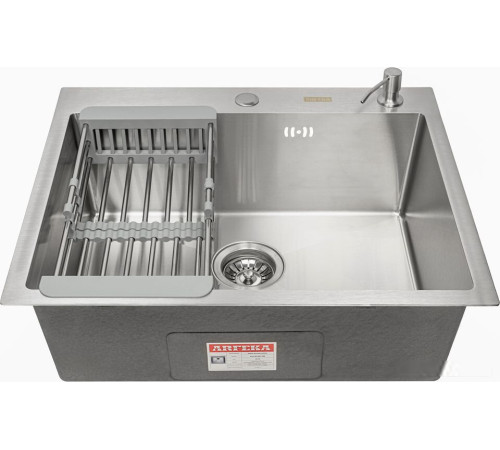 Кухонная мойка ARFEKA ECO AR мойка 600*500, коландер, дозатор SATIN