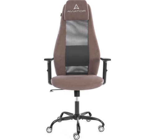 Офисное кресло TetChair Aviator PLT metalBL ткань, светло-коричневый/серый, KUB 03/W-12
