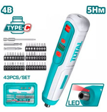 Электроотвертка Total TSDLI04062 с АКБ, кейс