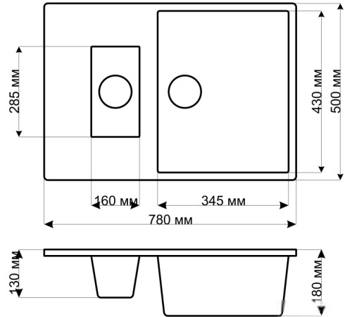 Кухонная мойка Gerhans C10 бежевый