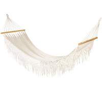 Подвесной гамак Home4you El Tunco с кружевом белый