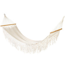 Подвесной гамак Home4you El Tunco с кружевом белый