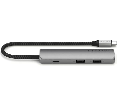 Док-станция Satechi 4-in-1 USB-C Slim Multiport Adapter 4K ST-P4SM серый