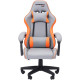 Игровое геймерское кресло CHAIRMAN CH28 экокожа, серый/оранжевый