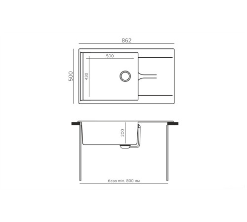 Кухонная мойка Polygran Gals 862 кремовый