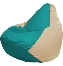 Кресло-мешок Flagman Груша Макси Г2.1-293 бежевый/бирюзовый